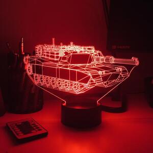 Beling 3D lampa, Tank M1 Abrams , 7 farebná PPL2C