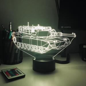 Beling 3D lampa, Tank M1 Abrams , 7 farebná PPL2C