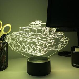 Beling 3D lampa, Tank M60 Patton , 7 farebná 1PD5SWSSA