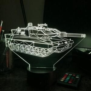 Beling 3D lampa, Tank Leopard 2, 7 farebná 1PDAQS