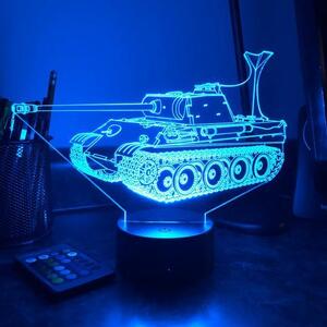 Beling 3D lampa, WW2 Nemecký Panther Tank, 7 farebná 1PDSXELKJRS