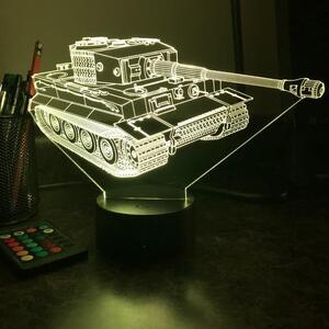 Beling 3D lampa, Tiger tank, 7 farebná 1PDQQWR