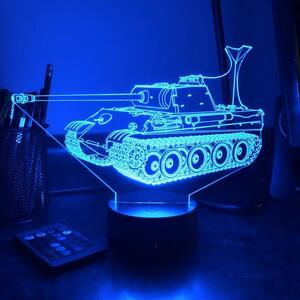 Beling 3D lampa, WW2 Nemecký Panther Tank, 7 farebná 1PDSXELKJRS