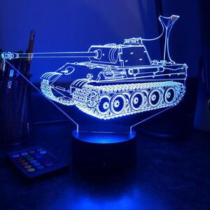 Beling 3D lampa, WW2 Nemecký Panther Tank, 7 farebná 1PDSXELKJRS