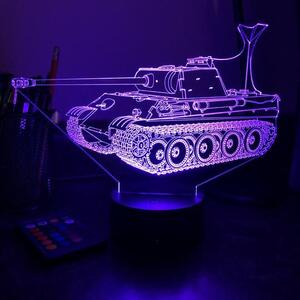 Beling 3D lampa, WW2 Nemecký Panther Tank, 7 farebná 1PDSXELKJRS