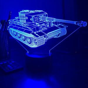 Beling 3D lampa, Tiger tank, 7 farebná 1PDQQWR