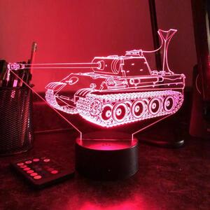 Beling 3D lampa, WW2 Nemecký Panther Tank, 7 farebná 1PDSXELKJRS