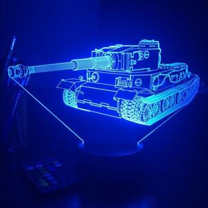 Beling 3D lampa, VK 45.01 Tiger tank, 7 farebná 1PDAQS