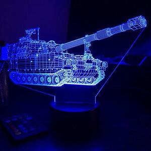 Beling 3D lampa,Tank M109 Howitzer, 7 farebná 1PDAQSAQ2