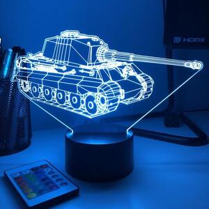 Beling 3D lampa, Tank King Tiger, 7 farebná 1PD5DER