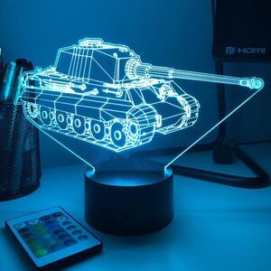Beling 3D lampa, Tank King Tiger, 7 farebná 1PD5DER