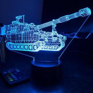 Beling 3D lampa,Tank M109 Howitzer, 7 farebná 1PDAQSAQ2