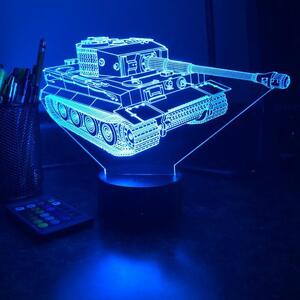 Beling 3D lampa, Tiger tank, 7 farebná 1PDQQWR