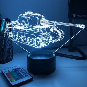 Beling 3D lampa, Tank King Tiger, 7 farebná 1PD5DER