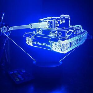 Beling 3D lampa, VK 45.01 Tiger tank, 7 farebná 1PDAQS
