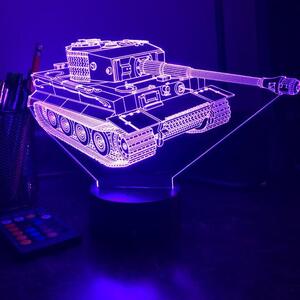 Beling 3D lampa, Tiger tank, 7 farebná 1PDQQWR
