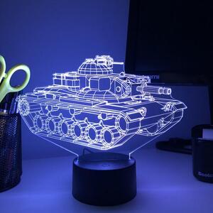 Beling 3D lampa, Tank M60 Patton , 7 farebná 1PD5SWSSA