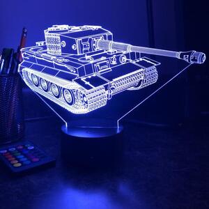 Beling 3D lampa, Tiger tank, 7 farebná 1PDQQWR