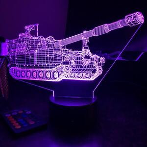 Beling 3D lampa,Tank M109 Howitzer, 7 farebná 1PDAQSAQ2