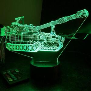 Beling 3D lampa,Tank M109 Howitzer, 7 farebná 1PDAQSAQ2