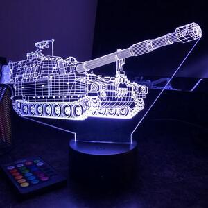 Beling 3D lampa,Tank M109 Howitzer, 7 farebná 1PDAQSAQ2