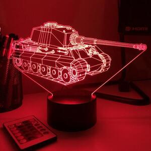 Beling 3D lampa, Tank King Tiger, 7 farebná 1PD5DER