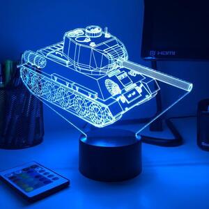 Beling 3D lampa, T-34 Sovietský Tank, 7 farebná 1PDSXELKJR
