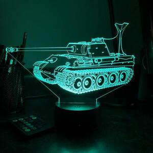 Beling 3D lampa, WW2 Nemecký Panther Tank, 7 farebná 1PDSXELKJRS