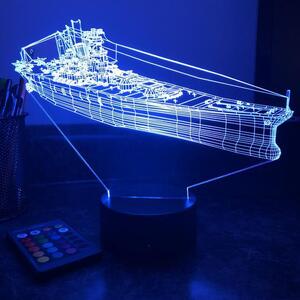 Beling 3D lampa,IJN bojová loď Yamato, 7 farebná 5L6S