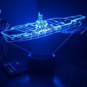 Beling 3D lampa,USN lietadlová loď, 7 farebná 5L6