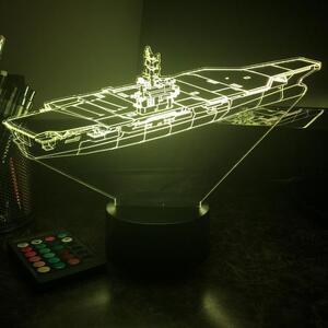 Beling 3D lampa,USN lietadlová loď, 7 farebná 5L6