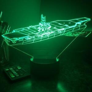 Beling 3D lampa,USN lietadlová loď, 7 farebná 5L6