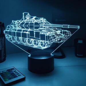 Beling 3D lampa,Tank T-90, 7 farebná 1PDAQSSAQ2S