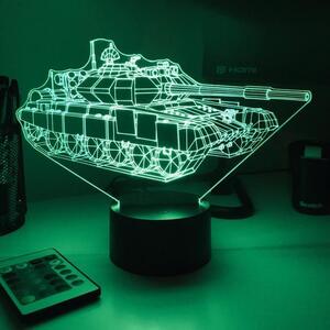 Beling 3D lampa,Tank T-90, 7 farebná 1PDAQSSAQ2S
