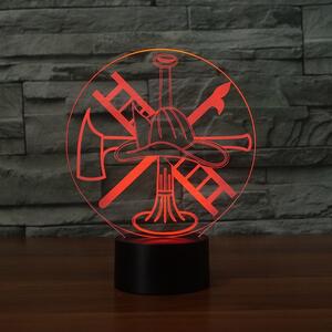 Beling 3D lampa,Hasičská výbava, 7 farebná HG56