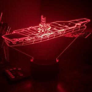 Beling 3D lampa,USN lietadlová loď, 7 farebná 5L6