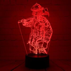 Beling 3D lampa,Požiarnik , 7 farebná HG56Q