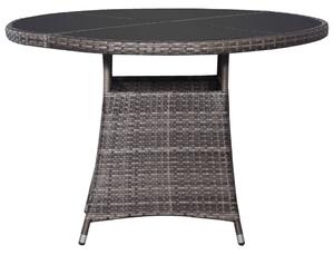 Záhradný stôl sivý 110x74 cm polyratanový