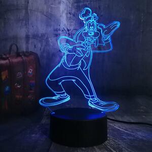 Beling 3D lampa,Goofy, 7 Farebná R55M