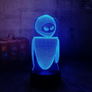 Beling 3D lampa,Eve, 7 Farebná RLC2W