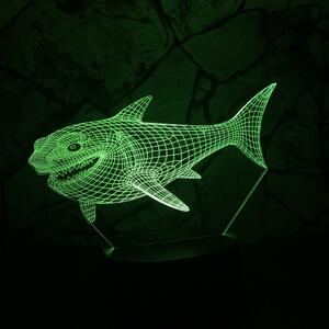 Beling 3D lampa, žralok , 7 farebná DF52XD