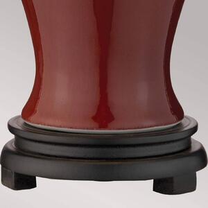 Majin Malá stolová lampa s červeným keramickým podstavcom