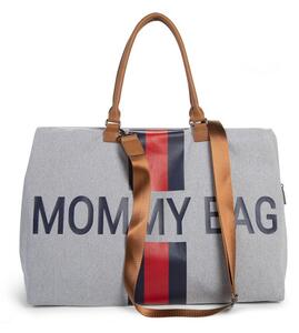 Childhome Prebaľovacia taška Mommy Bag Grey Stripes Red/Blue