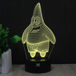 Beling 3D lampa Patrick Star, 7 Farebná QSX8FD