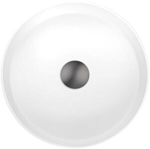 Deante Silia, granitové umývadlo na dosku 36x36x12,5 cm, biela, DEA-CQS_AU4S