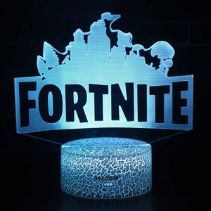 Beling 3D lampa, Fortnite logo, 7 farebná L341D