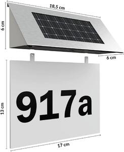 LED Solárne domové číslo biele