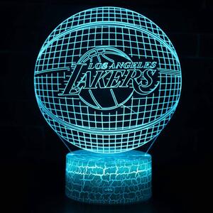 Beling 3D lampa, 3D lampa NBA Los Angels Lakers, 16 farebná DDCKJS855