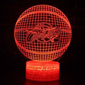 Beling 3D lampa,NBA Cleveland Cavaliers , 16 farebná QX1