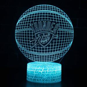 Beling 3D lampa,NBA Oklahoma City Thunder , 16 farebná QX5